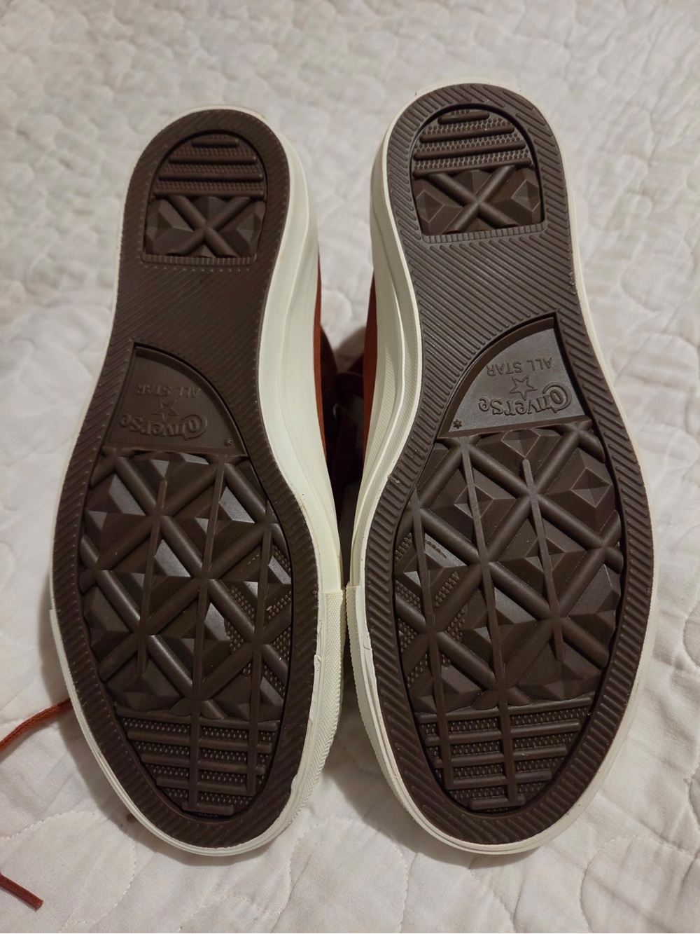 High-Top Canvas Sneakers with Rose Embroidery - Brown - Picture 7 of 7